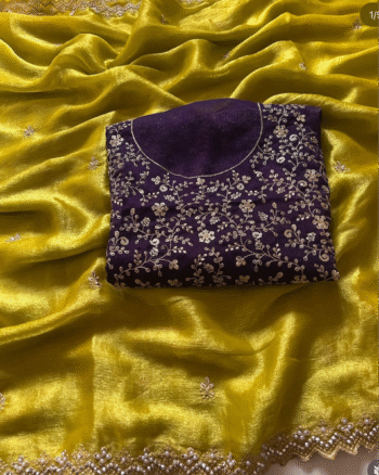 Desginer Blouse Chiffon Crush Budget saree