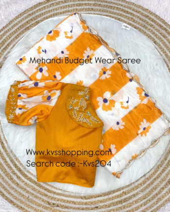 Saree With Stitched Blouse budget wear 🌟