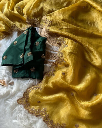 Tissue hand budget sarees (Unstich )