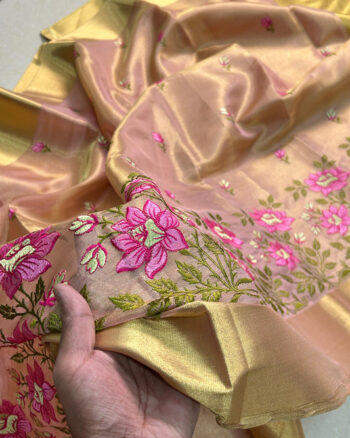 Embroidery Work tissue budget sarees