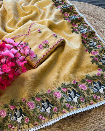 Candy Crush Pastel Colour Budget Sarees